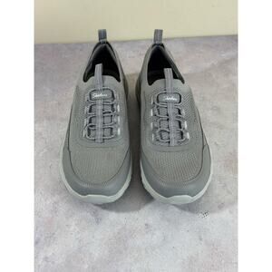 Skechers Womens Size 8 - 100668 Gray Relaxed Fit Memory Foam Slip On Sneaker